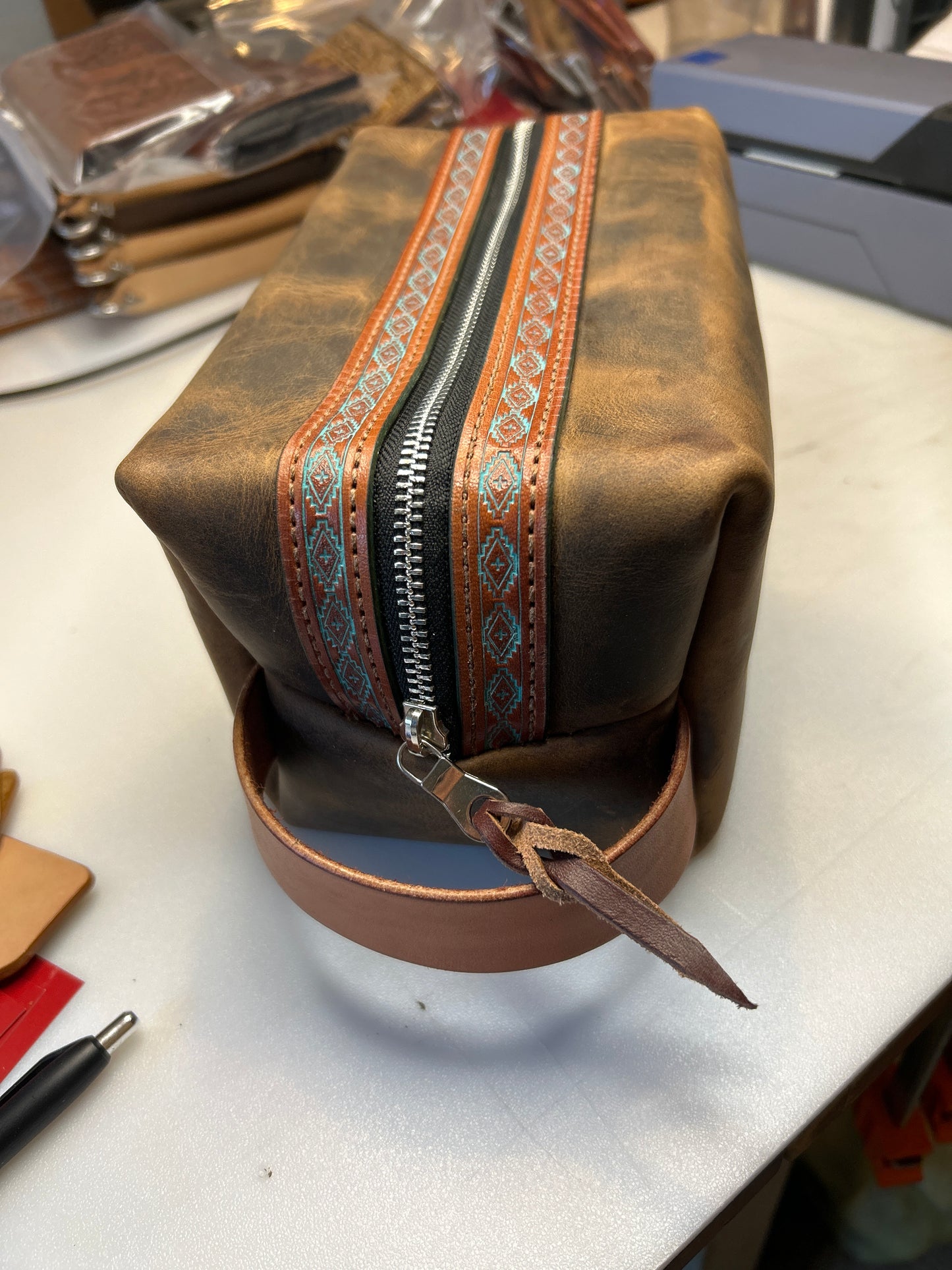 Leather shave kit