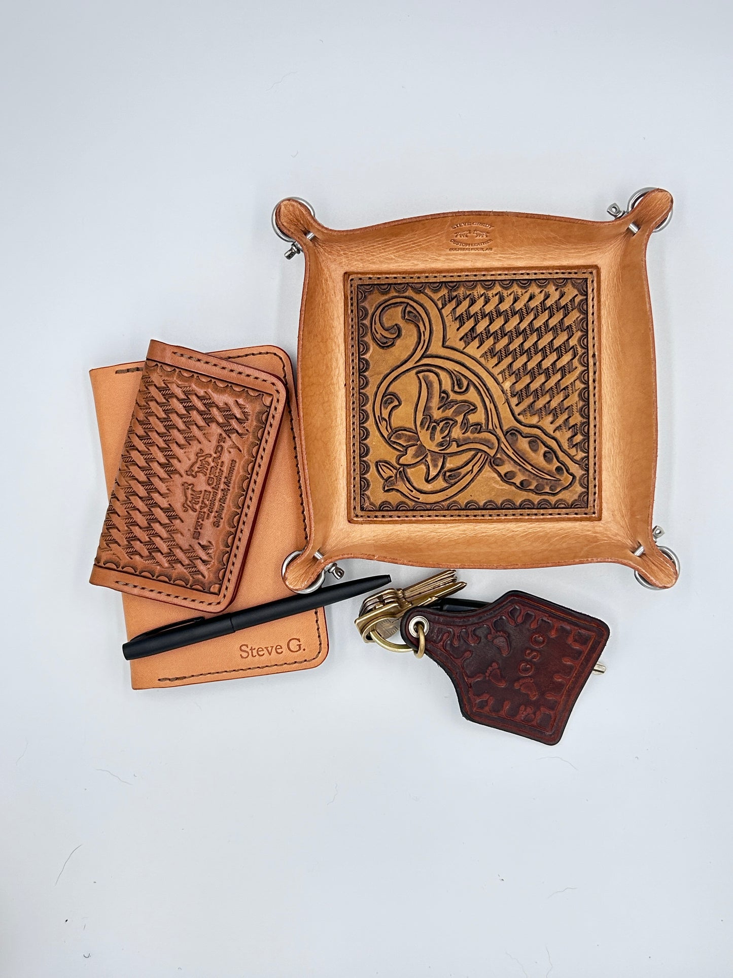Steve Grady Leather Valet Tray