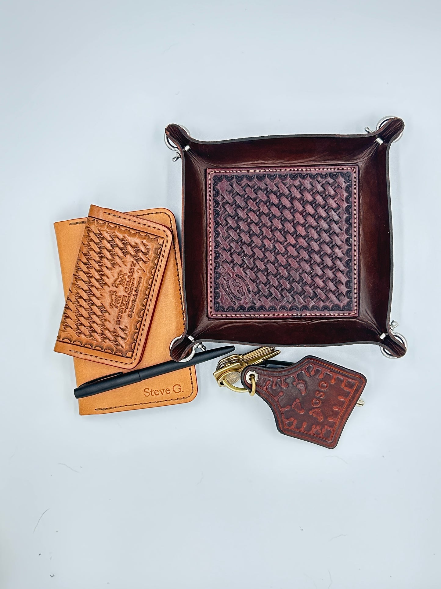 Steve Grady Leather Valet Tray