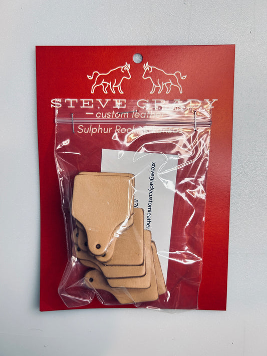 Small cow tag earring blanks 10 pack