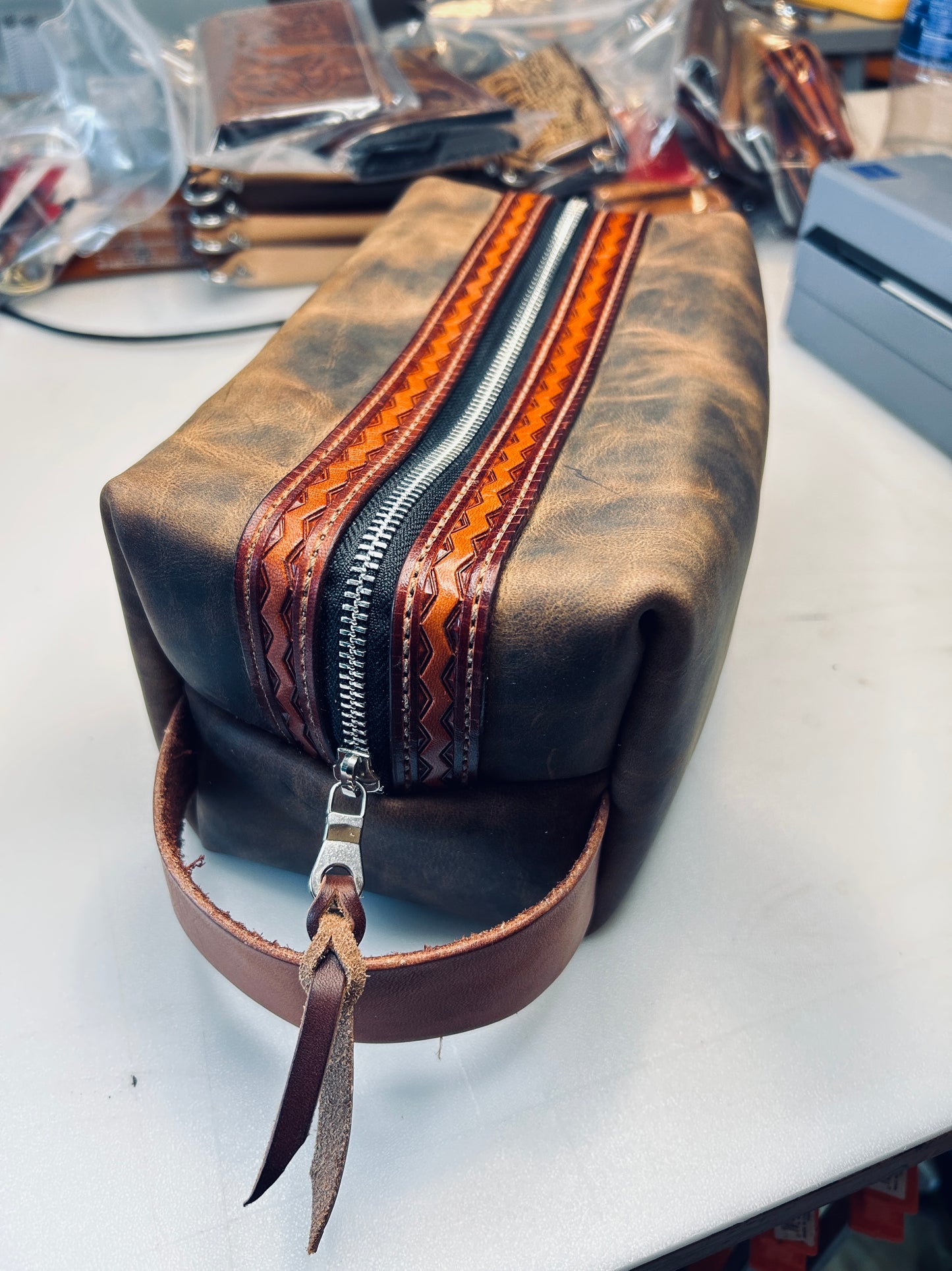 Leather shave kit